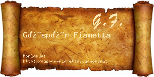 Gáspár Fiametta névjegykártya